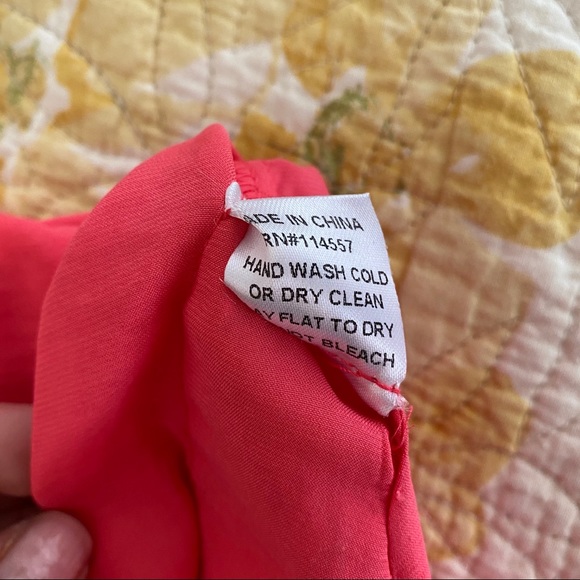 Theme Coral and Gold Embroidered Tunic Medium - Picture 5 of 5